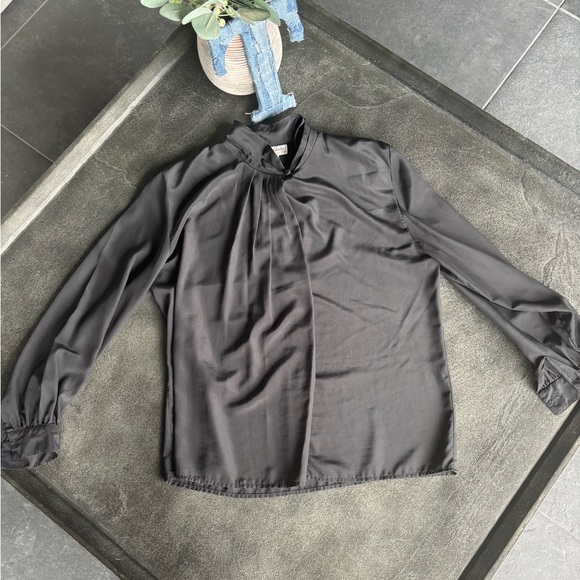 🖤 Vintage San Andre New York Paris Black Blouse – Size 12 - Picture 3 of 3